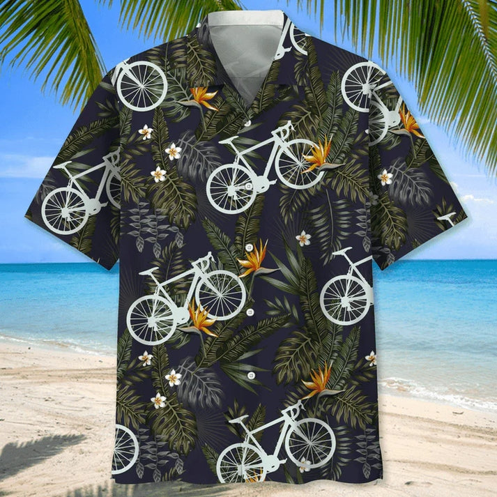 Cycling Hawaiian Nature Color Hawaiian Shirt