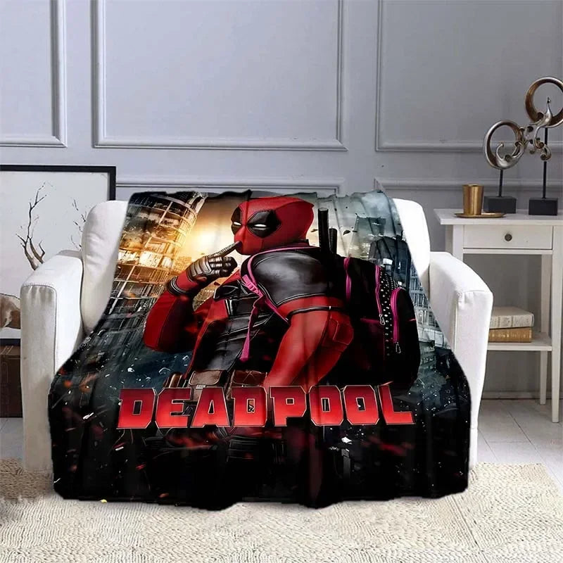 Deadpool Flannel Throw Blanket