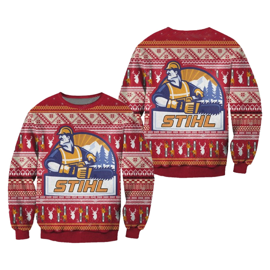 Stihl Chainsaws Ugly Christmas Sweater