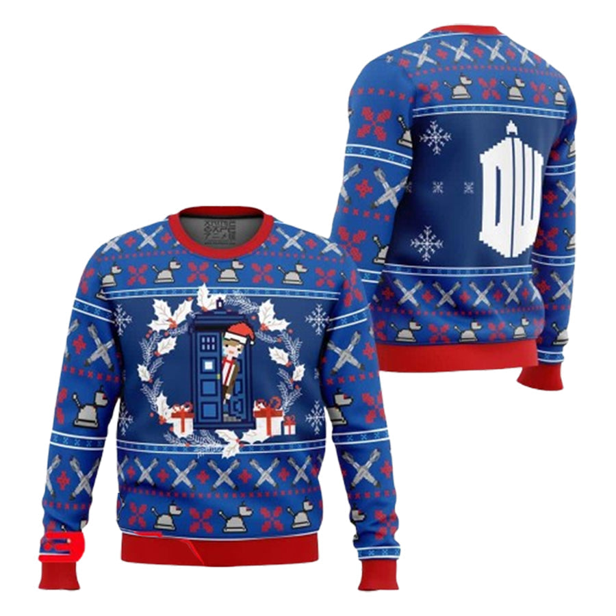 Doctor Who Tardis Ugly Christmas Sweater