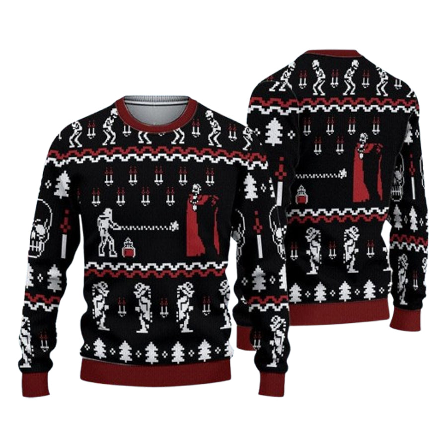 Castlevania Classic Game Ugly Christmas Sweater