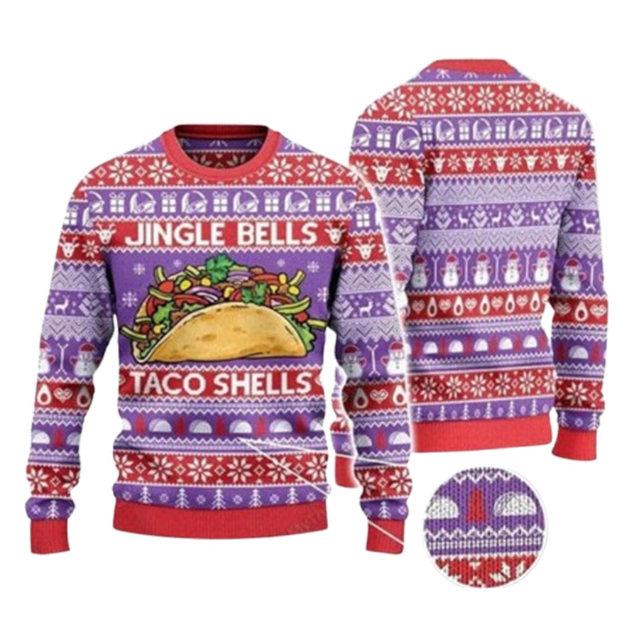 Jingle Bells Taco Shells Ugly Christmas Sweater