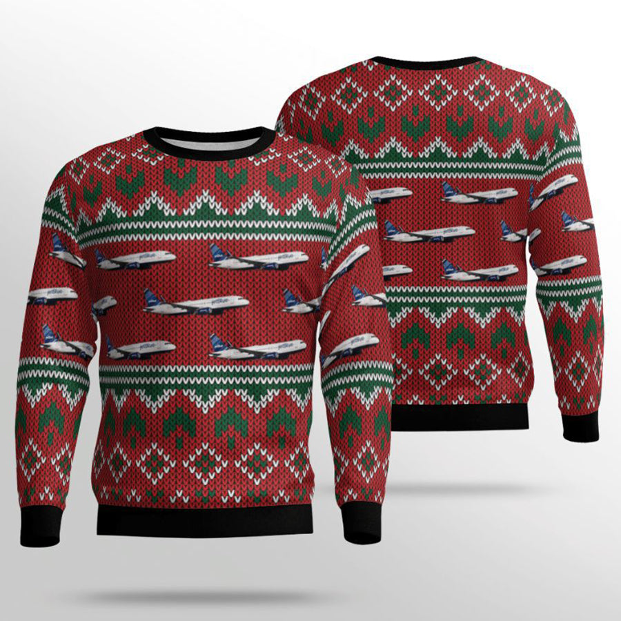 Jetblue Airways Airbus A320 Ugly Christmas Sweater