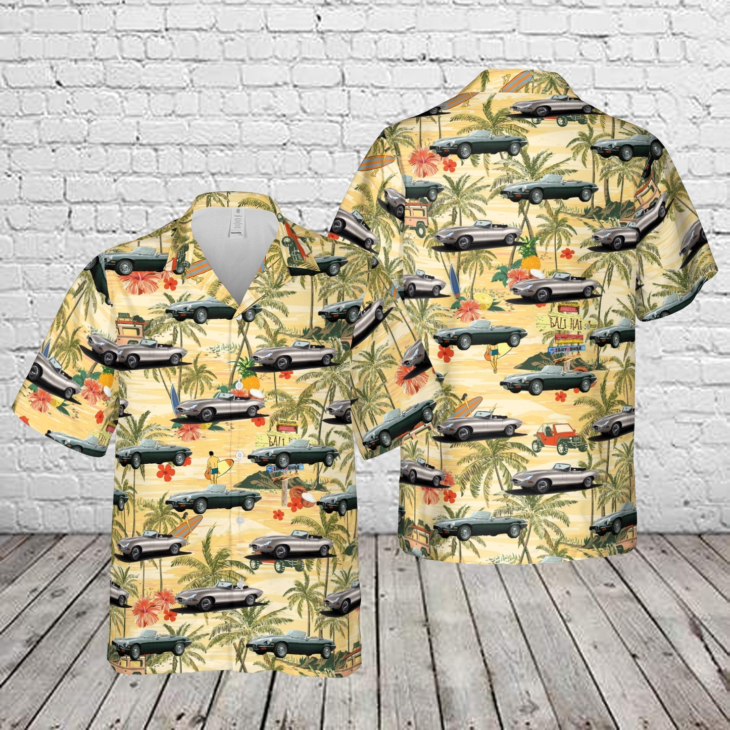 1960s Jaguar E-Type Hawaiian Shirt