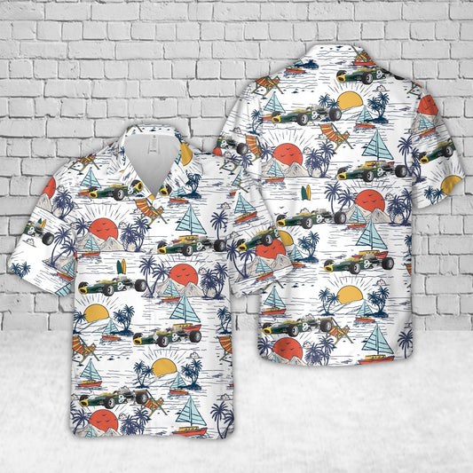1967 Lotus 49 V8 Cosworth F1 Team Lotus Hawaiian Shirt