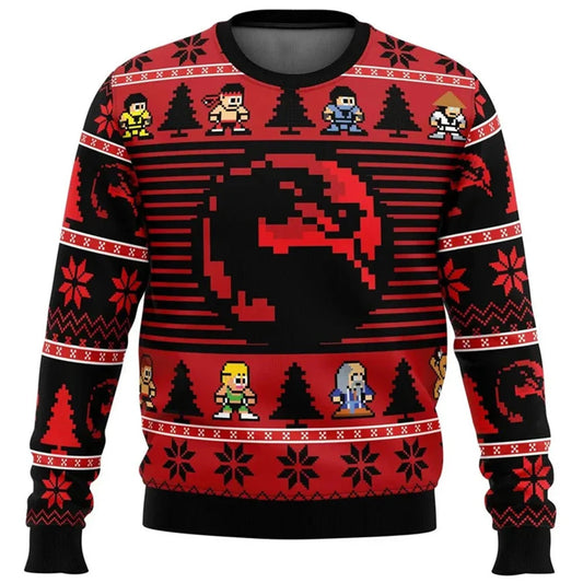 8 Bit Game Mortal Kombat Ugly Christmas Sweater