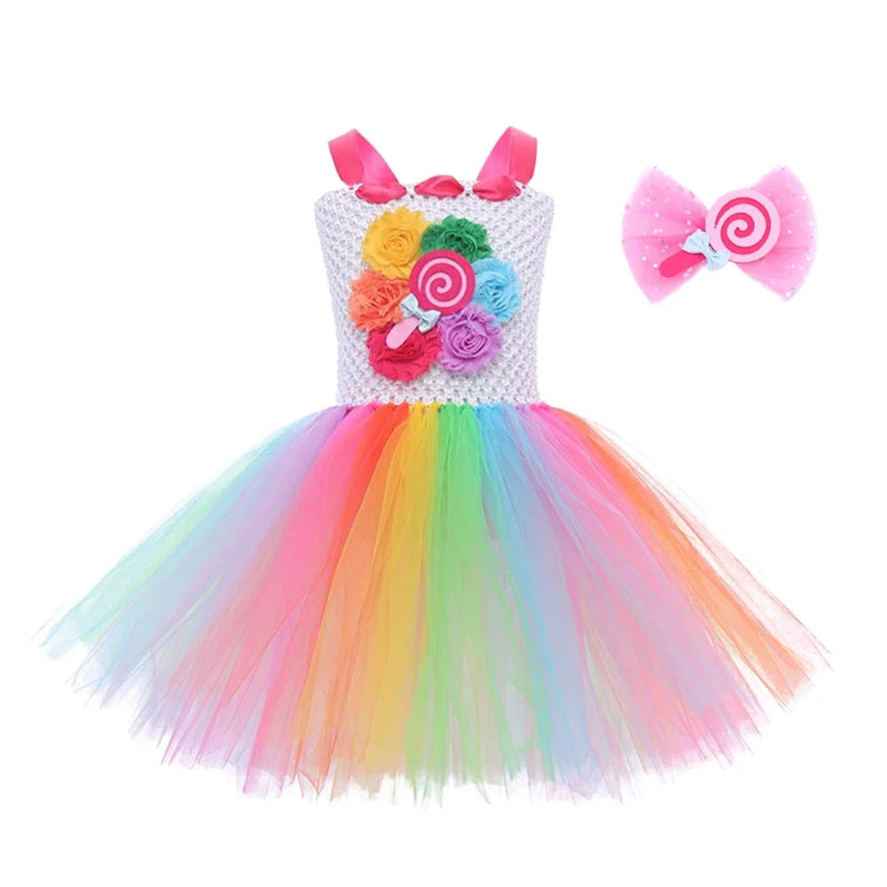 Happy Purim Costume Sweet Candy Lollipop Kid Dress