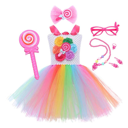 Happy Purim Costume Sweet Candy Lollipop Kid Dress