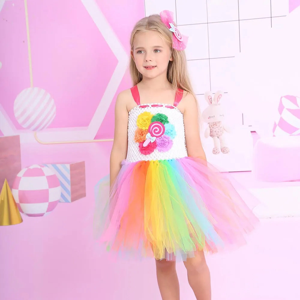 Happy Purim Costume Sweet Candy Lollipop Kid Dress