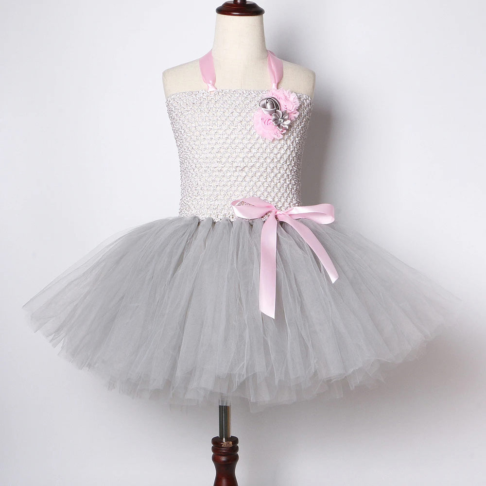 Grey Mouse Costumes Girls Tutu Dress