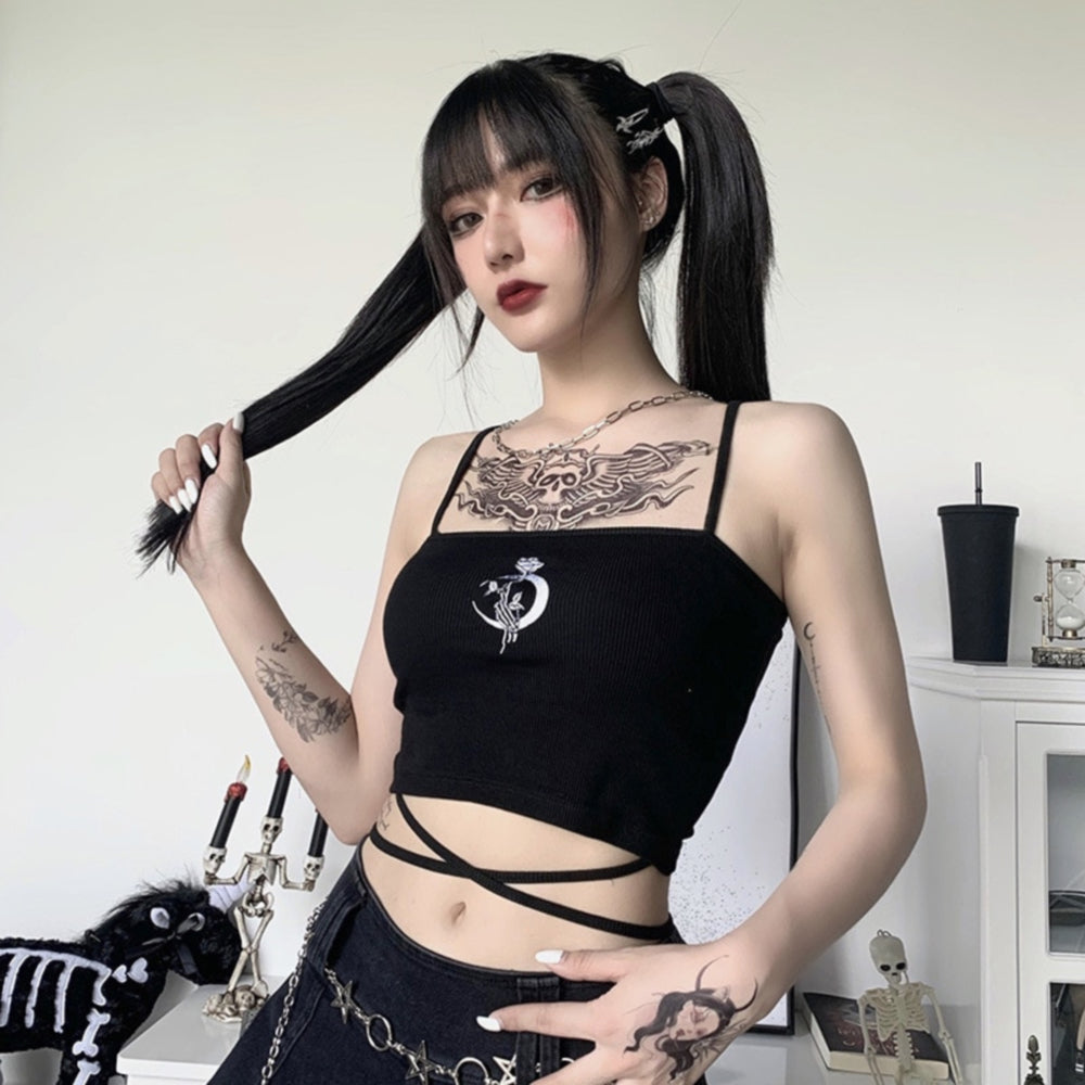 Halloween Gothic Crop Top 90Y-108