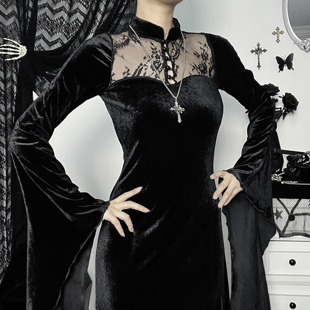 Halloween Gothic Long Sleeve Dress 90Y-127