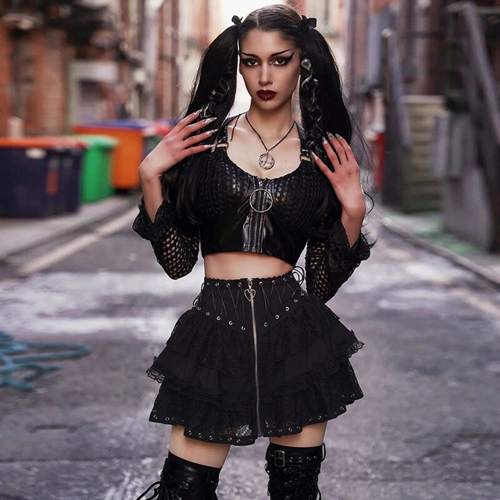 Halloween Gothic Mini Skirt 90Y-132