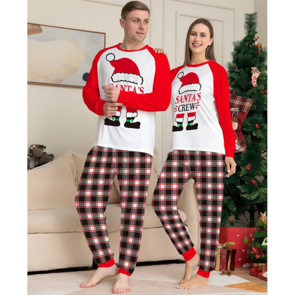 Santa Crew His & Her Couple Christmas Pajamas 90Y-137