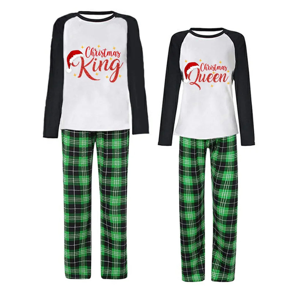 Christmas King and Queen Couple Pajamas 90Y-157