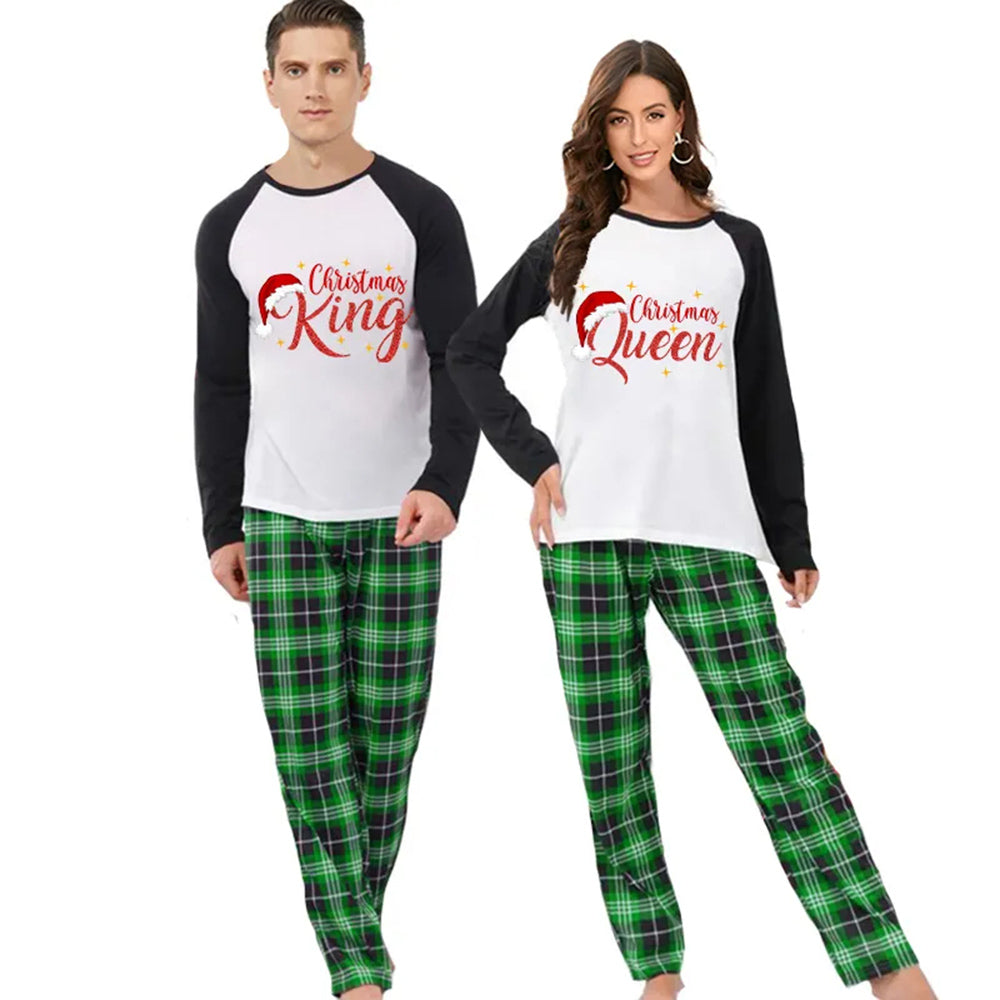 Christmas King and Queen Couple Pajamas 90Y-157