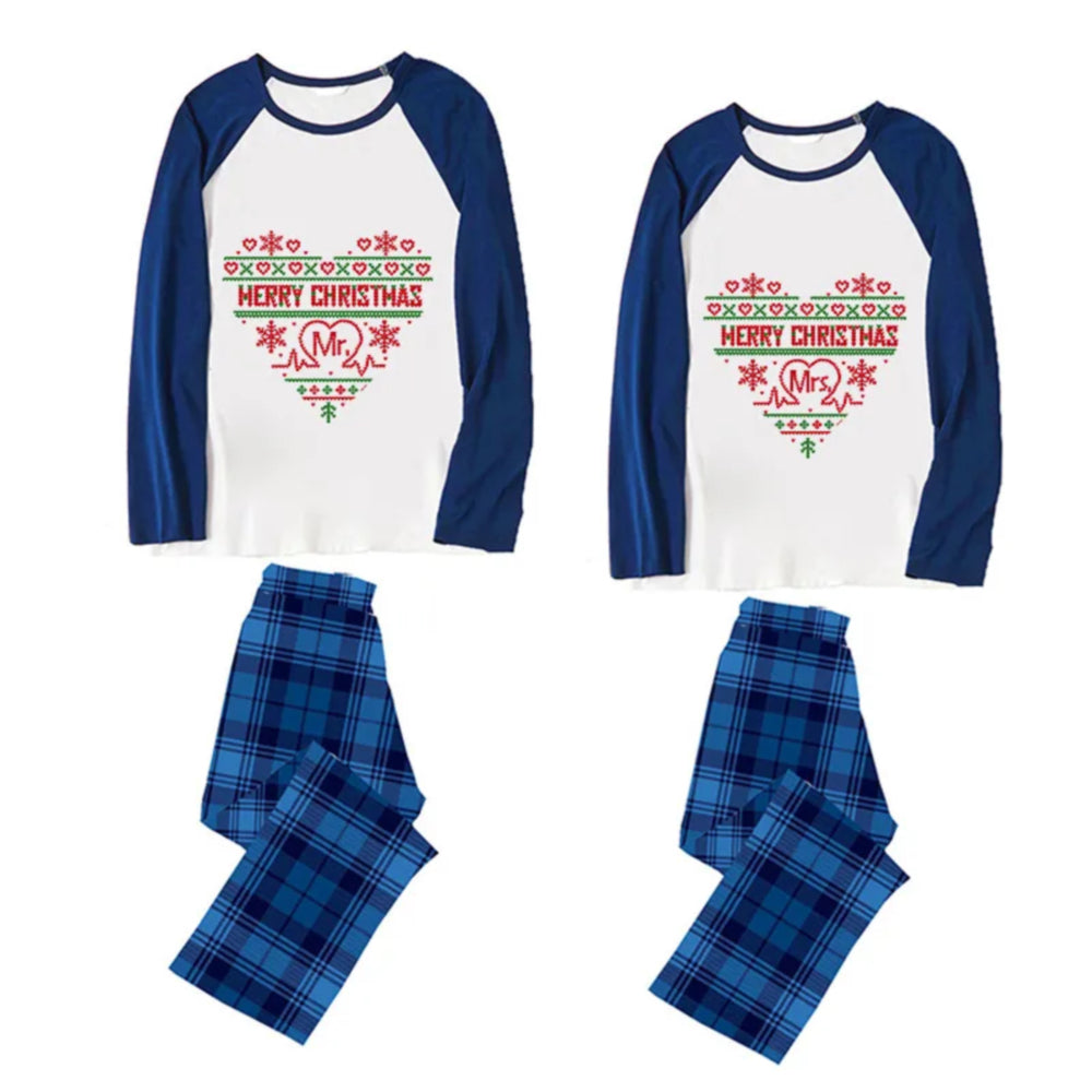 Love Merry Christmas Mr & Mrs Couple Pajamas 90Y-161