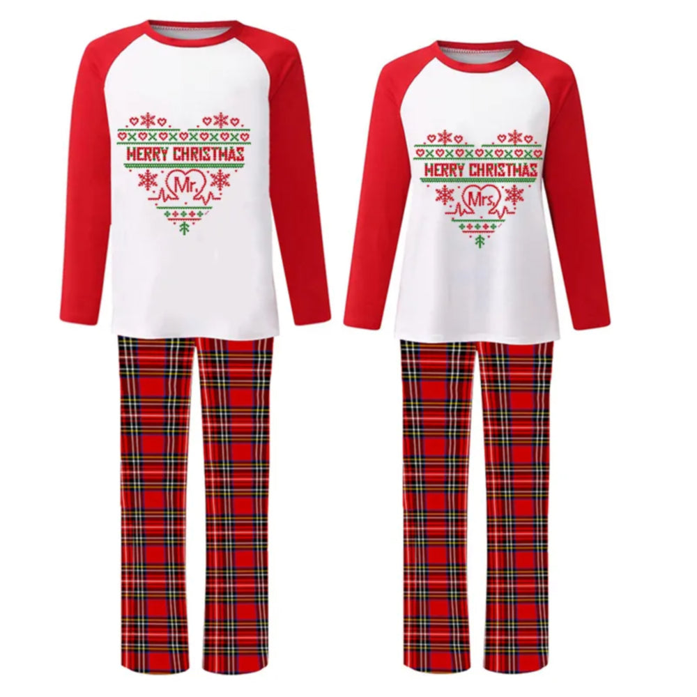 Love Merry Christmas Mr & Mrs Couple Pajamas 90Y-161