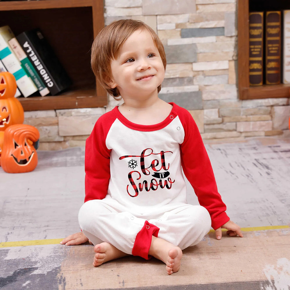 Let Is Snow Family Christmas Holiday Pajamas 90Y-166