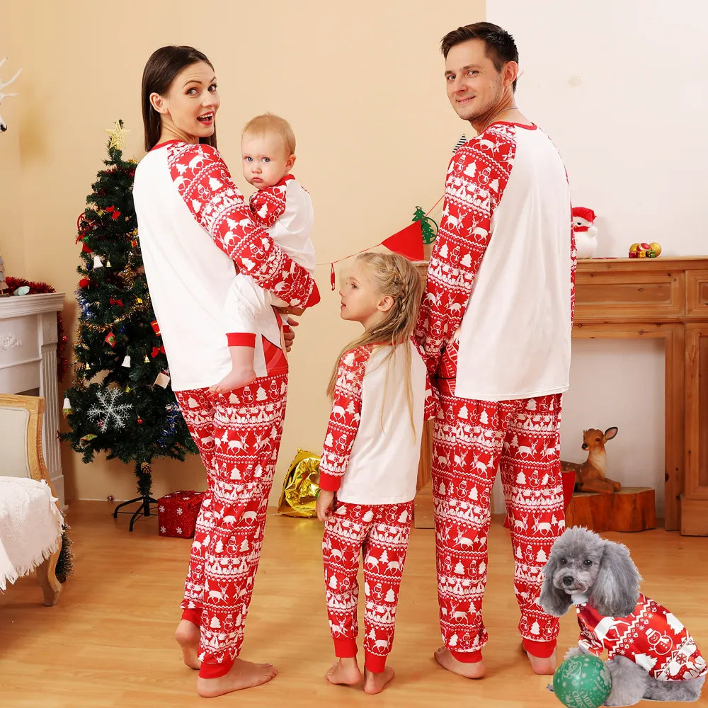 Christmas Family Matching Pajamas with Dog 90Y-171