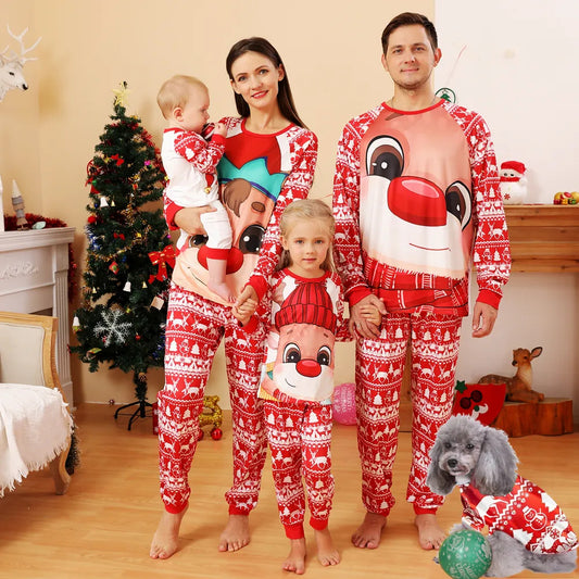 Christmas Family Matching Pajamas with Dog 90Y-171