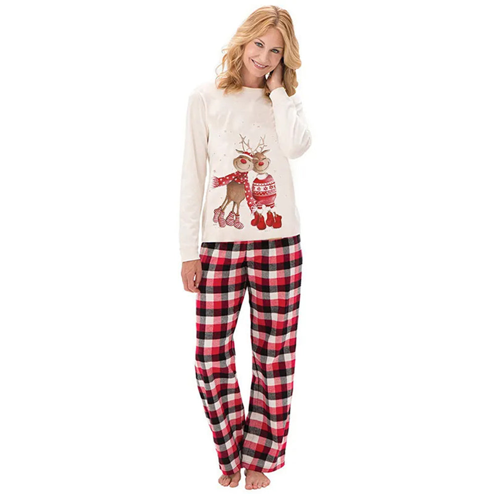 Cute Reindeer Christmas Pajamas for Family and Dog 90Y-180