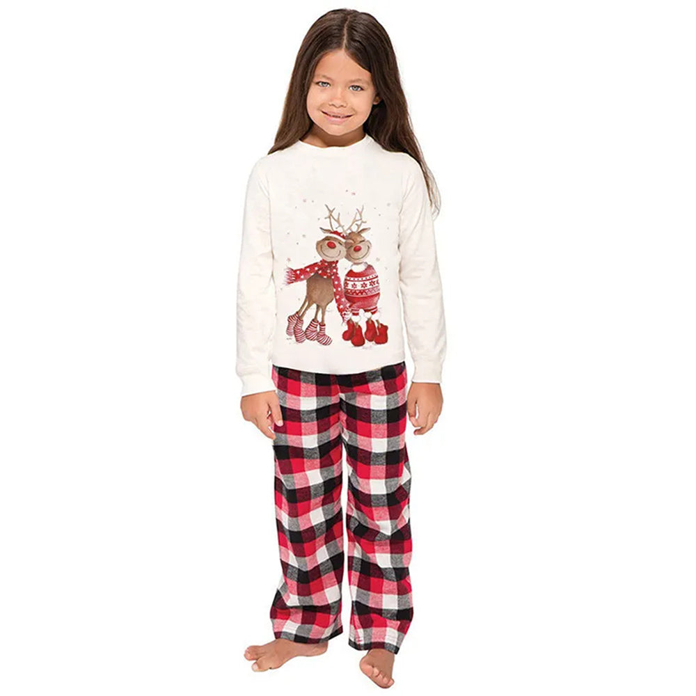 Cute Reindeer Christmas Pajamas for Family and Dog 90Y-180