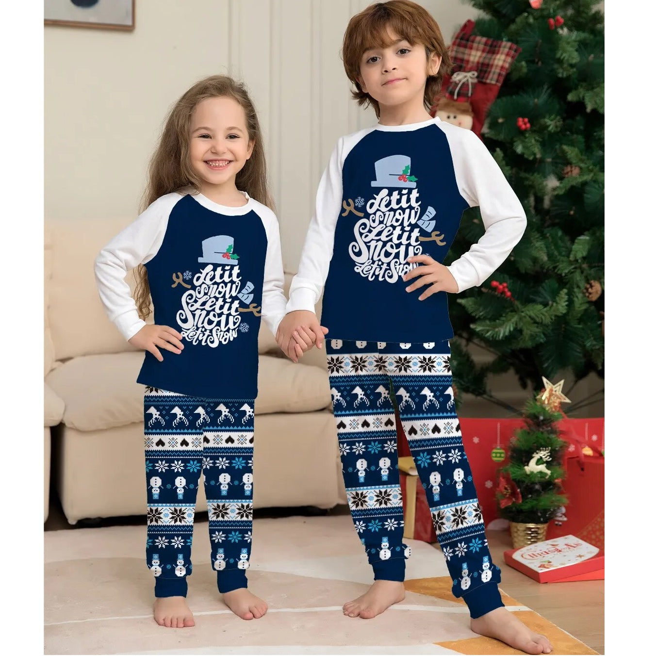 Let Is Snow Matching Christmas Pajamas 90Y-188