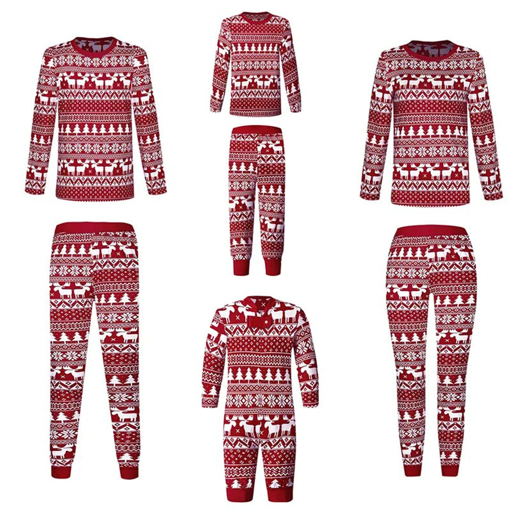 Red Ugly Pattern Christmas Family Pajamas 90Y-191