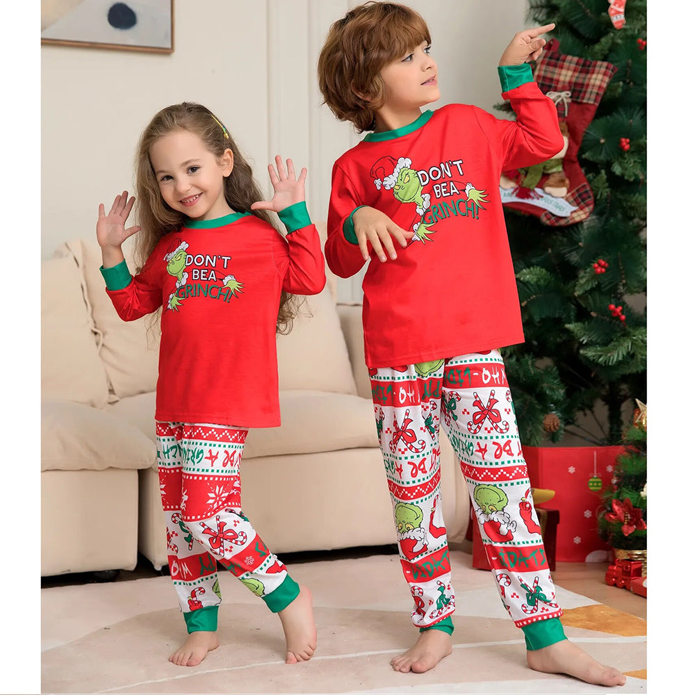 Don't Be A Grinch Xmas Family Pajamas 90Y-196