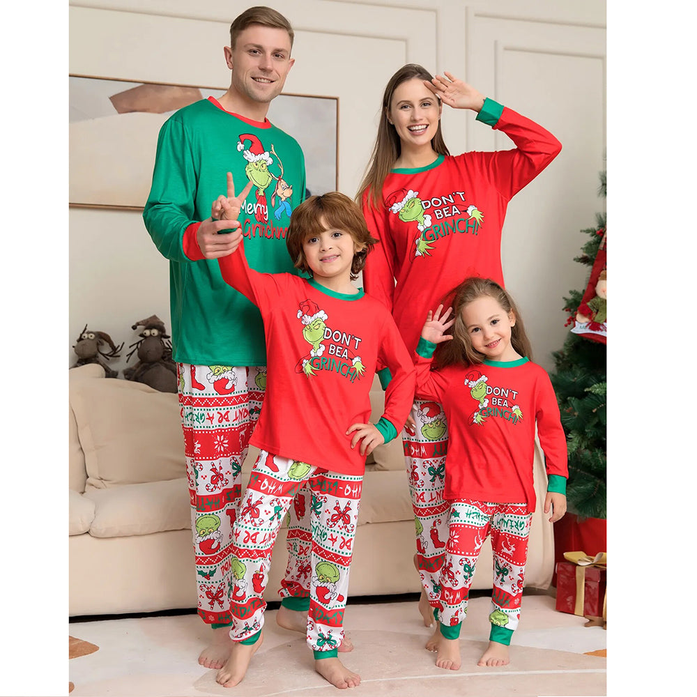 Don't Be A Grinch Xmas Family Pajamas 90Y-196