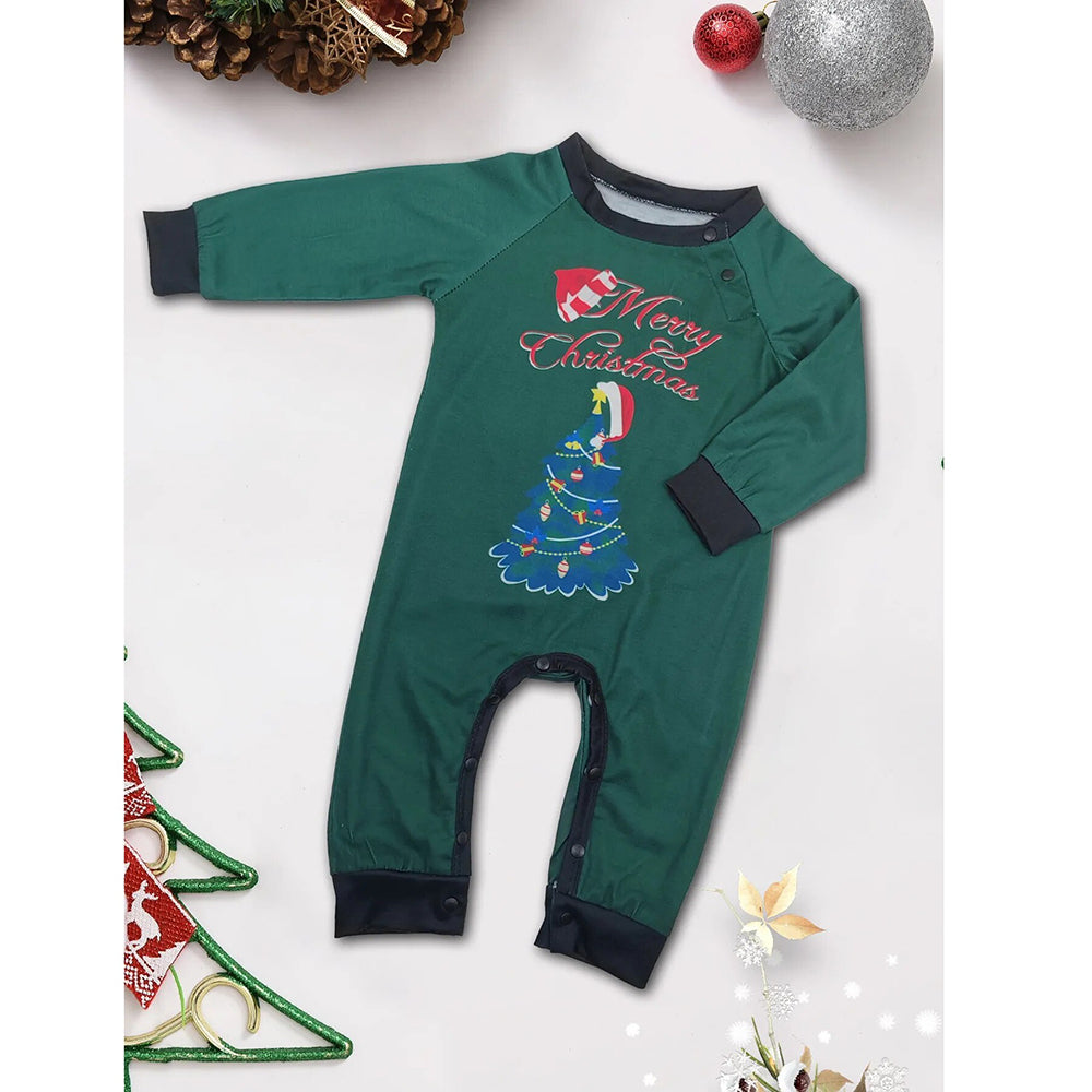 Green Tree Merry Christmas Family Pajamas 90Y-197