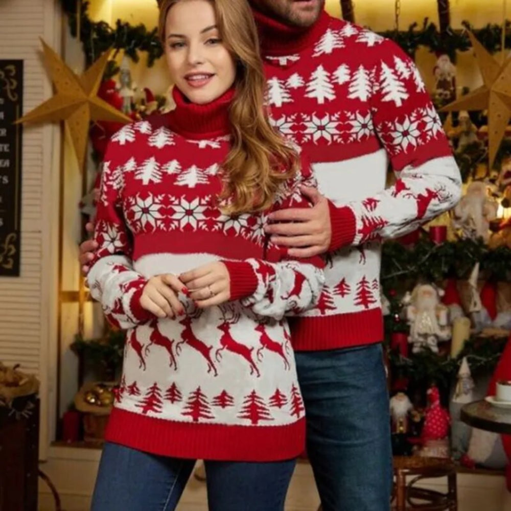 Reindeer Couple Ugly Christmas Sweaters 90Y-198