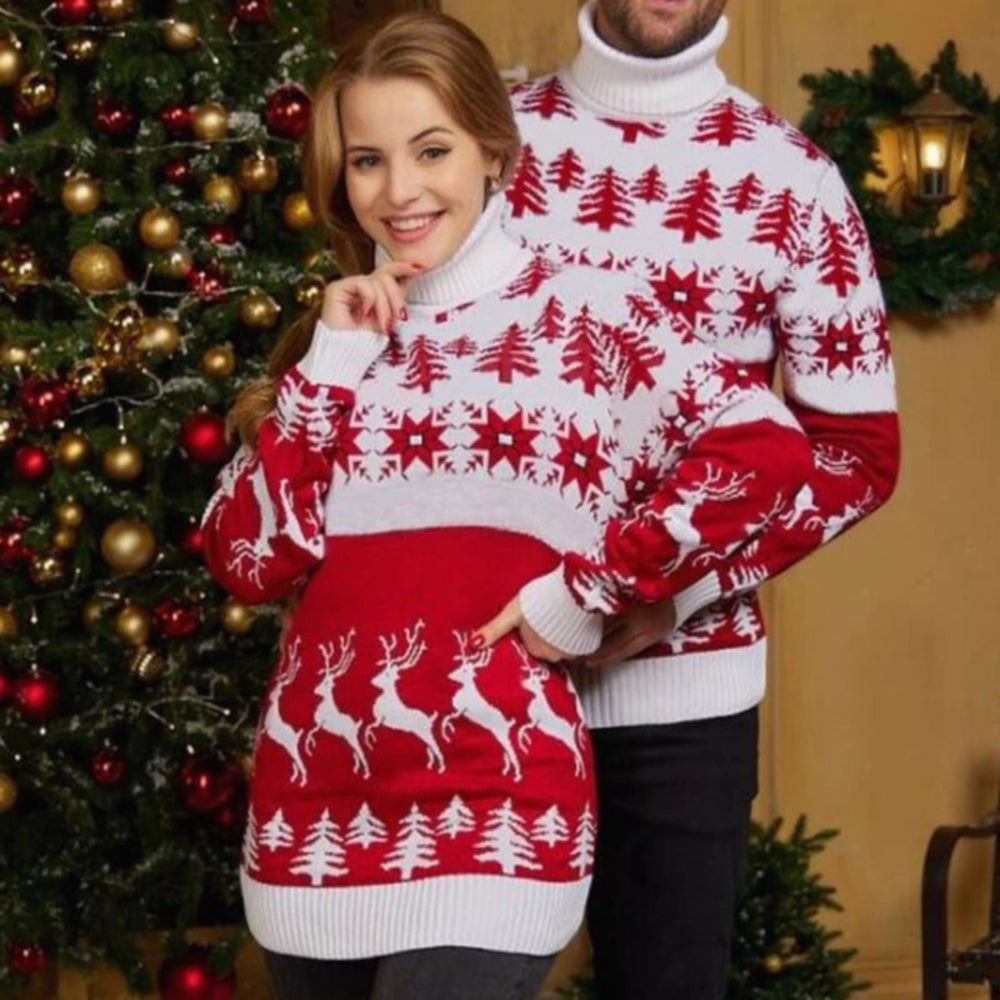 Reindeer Couple Ugly Christmas Sweaters 90Y-198