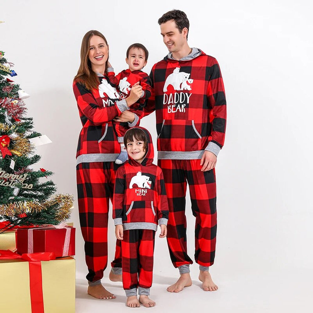 Mommy Daddy Mini Baby Bear Christmas Pajamas 90Y-204