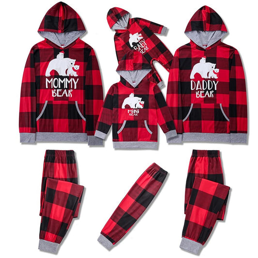 Mommy Daddy Mini Baby Bear Christmas Pajamas 90Y-204