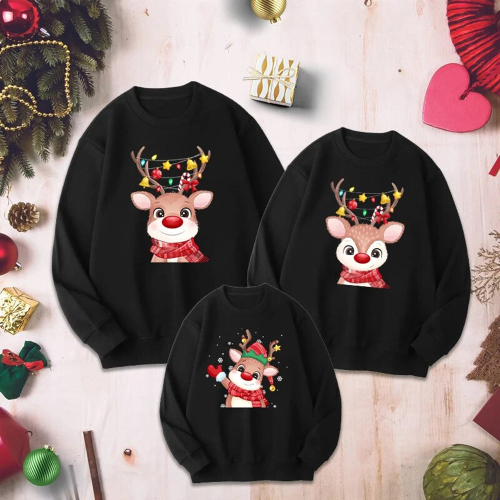 Reindeer Matching Family Christmas Sweatshirts 90Y-207