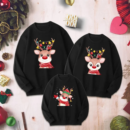 Reindeer Matching Family Christmas Sweatshirts 90Y-207