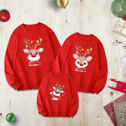 Reindeer Matching Family Christmas Sweatshirts 90Y-207