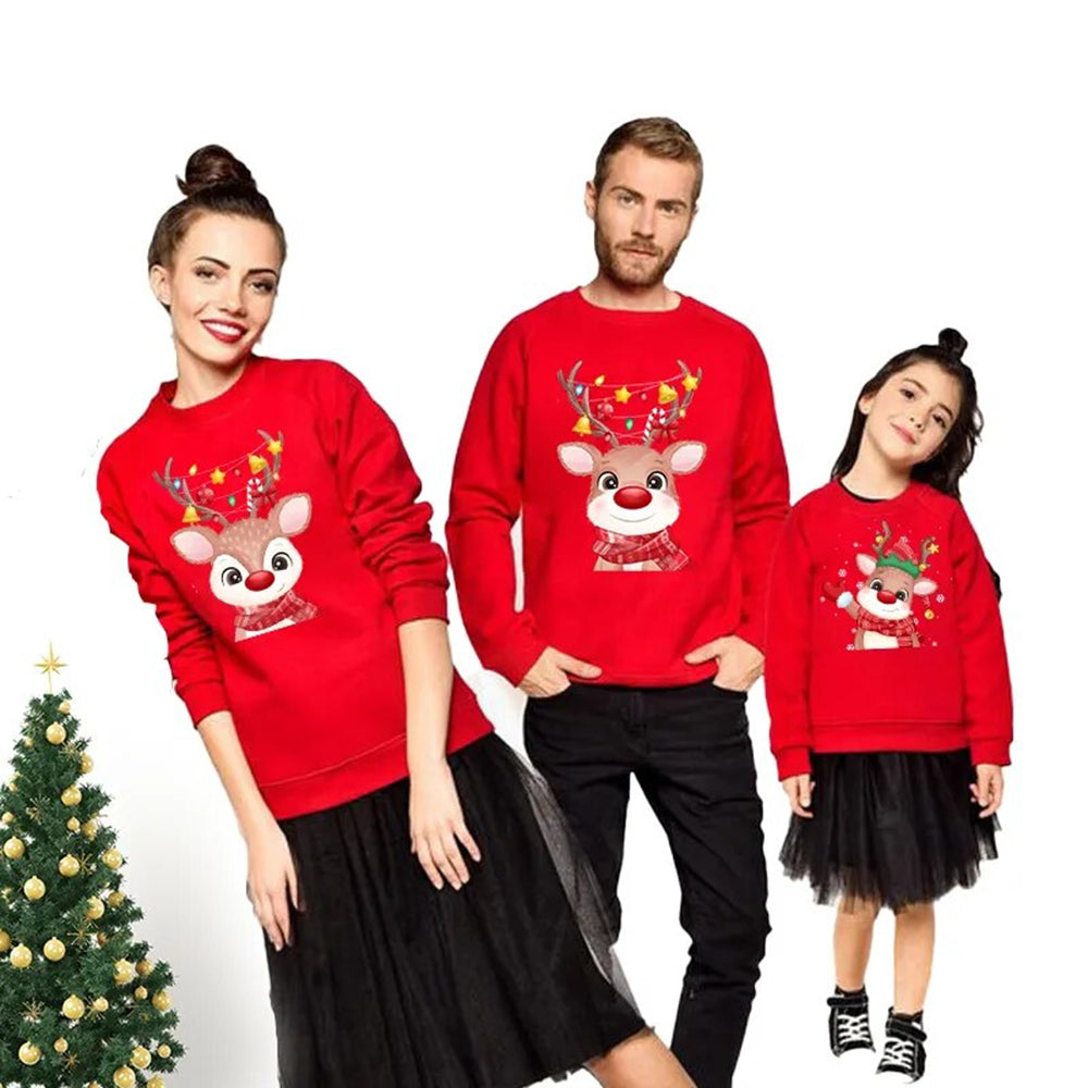 Reindeer Matching Family Christmas Sweatshirts 90Y-207