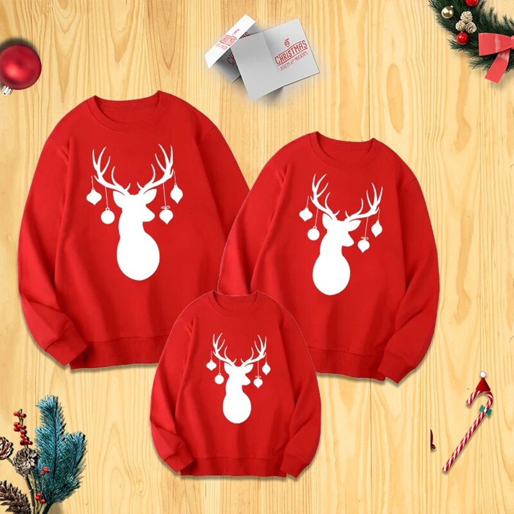 Moose Family Christmas Sweatshirts 90Y-212