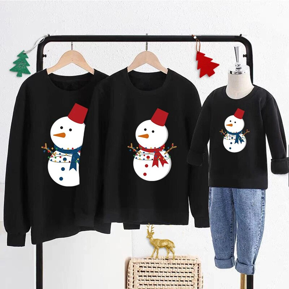 Snowman Family Christmas Sweashirts 90Y-214