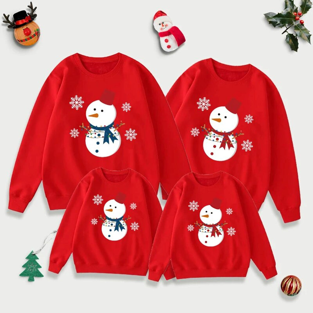 Snowman Family Christmas Sweashirts 90Y-214