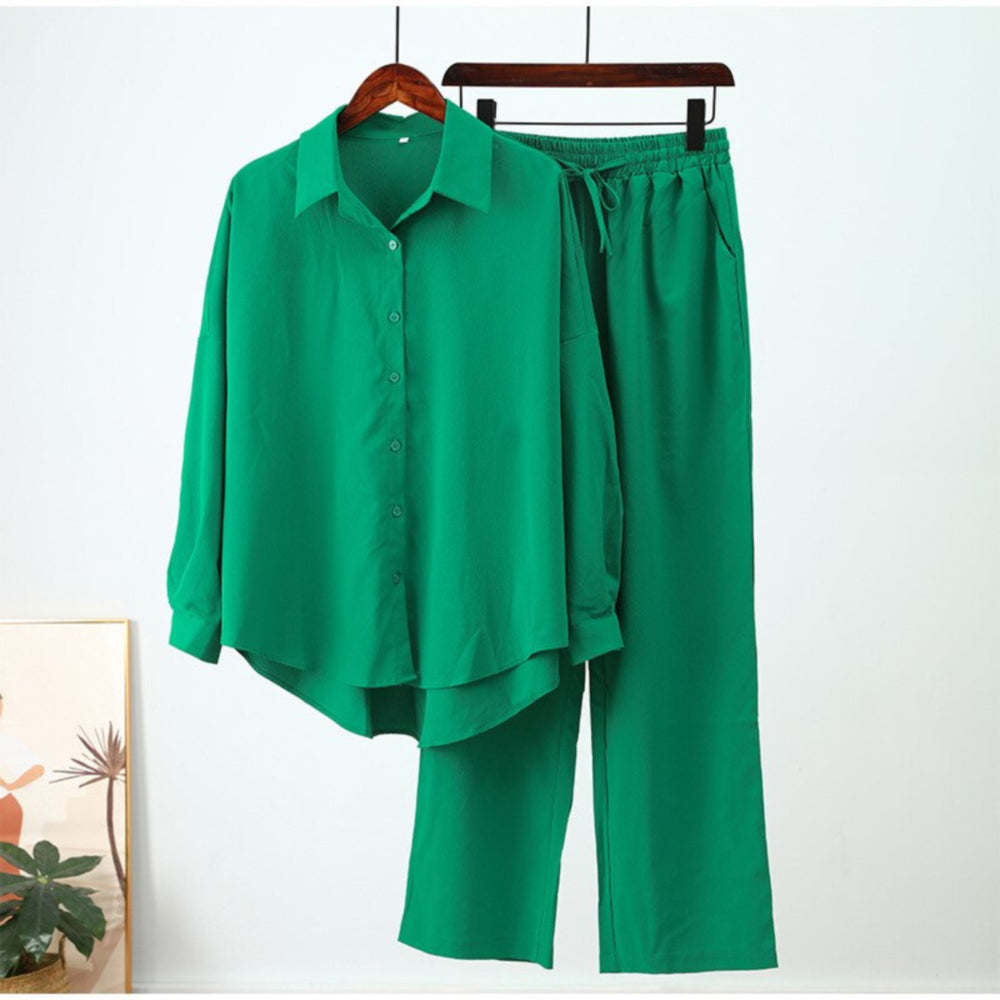 Wide Leg Pant Suit 90Y-62 GREEN