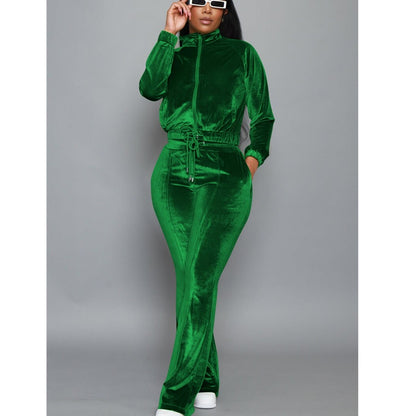 Velvet Pant Suit 90Y-63 green