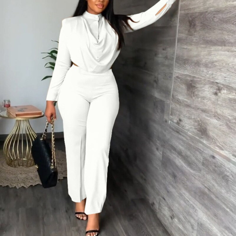 Plus Size Pant Suit 90Y-72 white