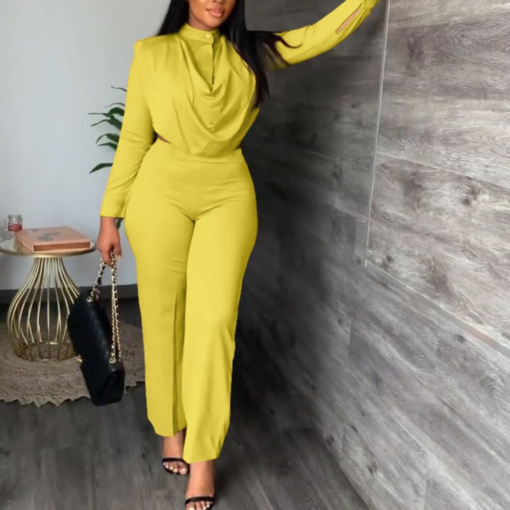 Plus Size Pant Suit 90Y-72 yellow