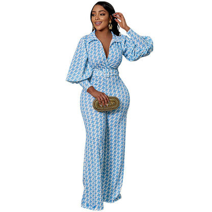 Plus Size Pant Suit 90Y-75 BLUE