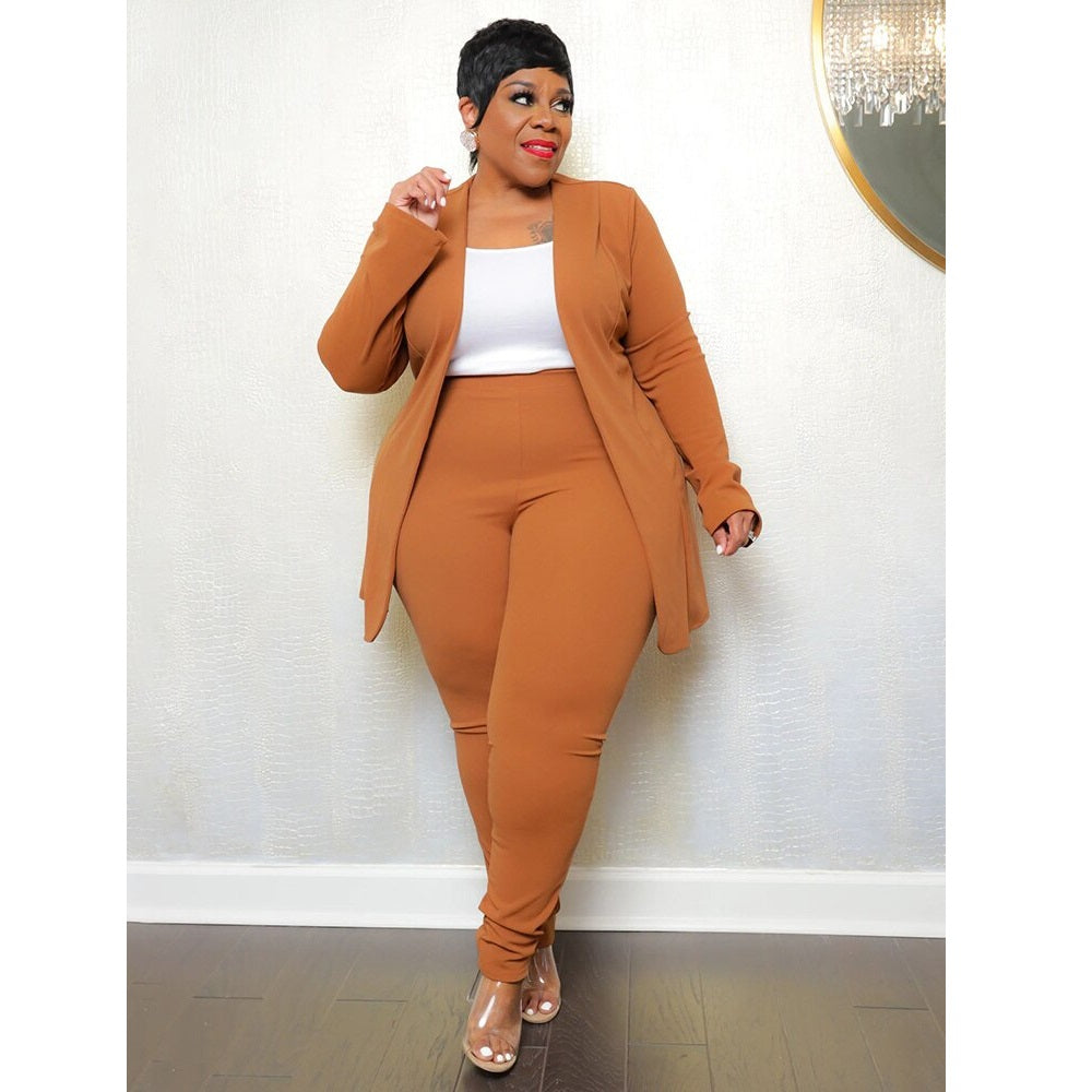 Plus Size Pant Suit 90Y-78 orange