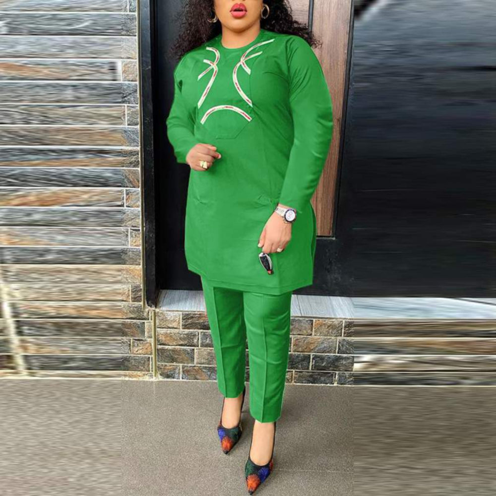 Plus Size Pant Suit 90Y-87 GREEN